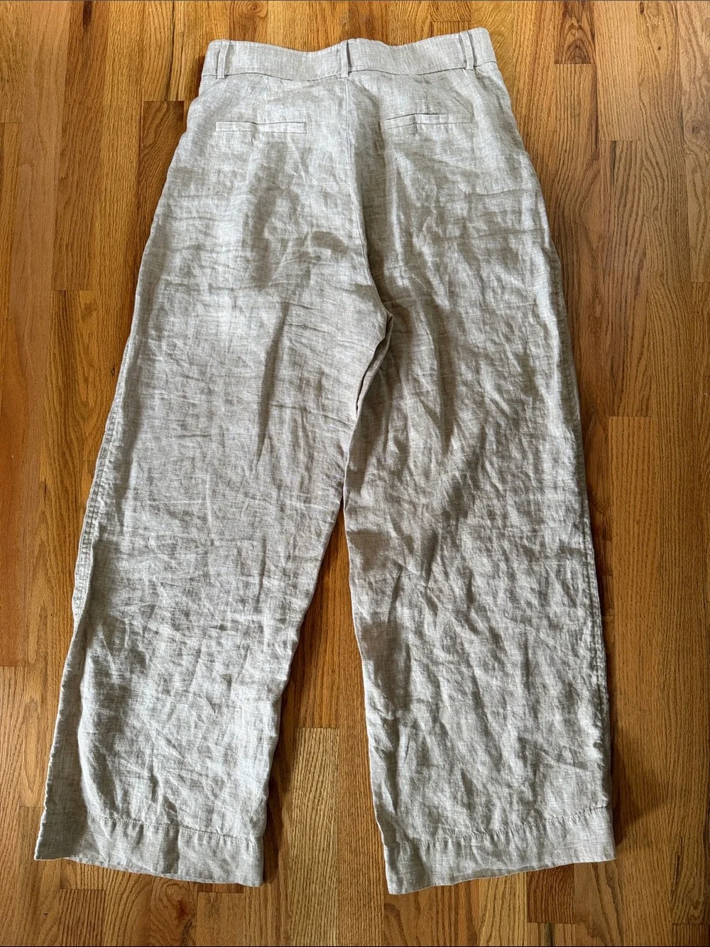 Woman’s Everlane European Flax Linen Chinos 12 Wide leg high waist